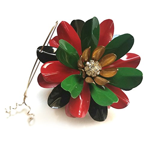 Kwanzaa Ornament Painted Metal Flower