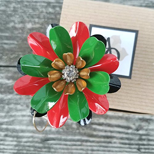 Kwanzaa Ornament Painted Metal Flower