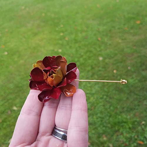 Autumn Bone Rose Lapel Pin