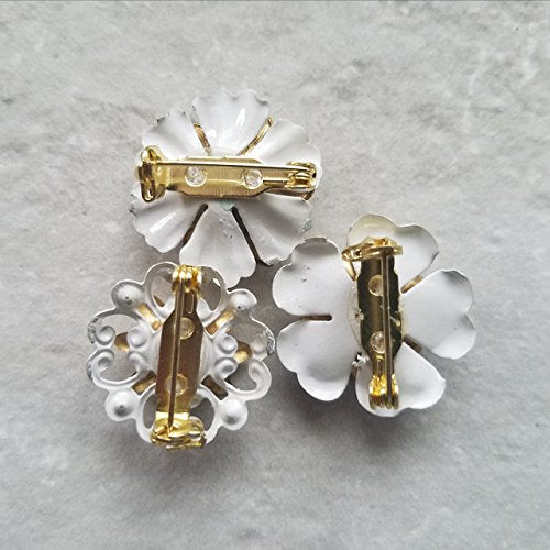 Tiny Mini Off White and Gold (set of 3)